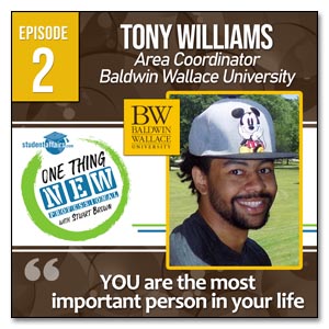 Episode 02. Tony Williams, Area Coordinator for Baldwin Wallace University